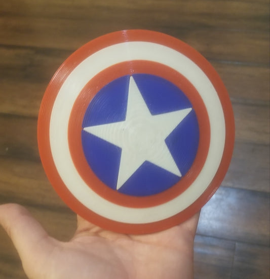 Captain America shield cake topper