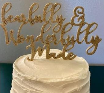 Custom words cake topper